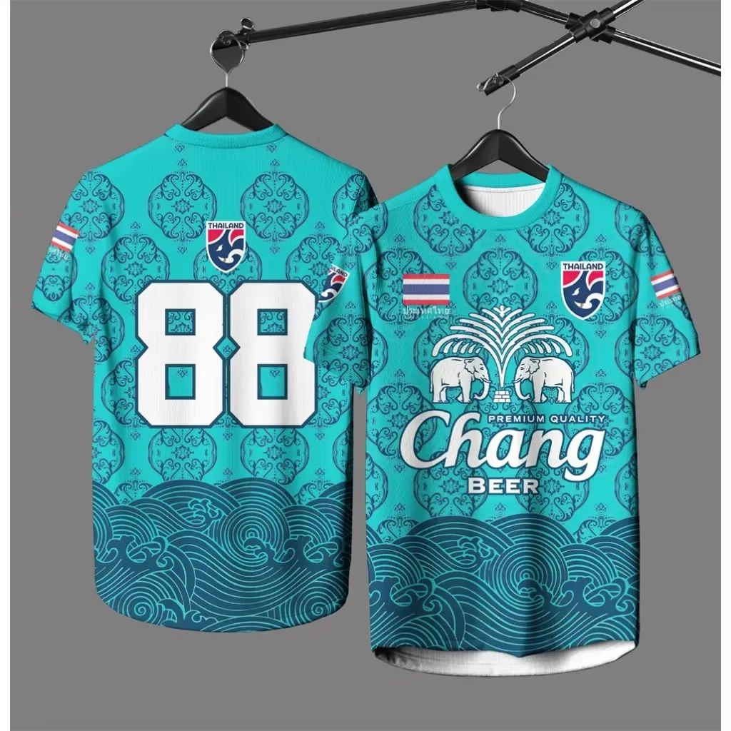 Summer New Thailand Chang Elephant 3D Printed Short-sleeved Summer Street Men's T-shirt High Quality Adults and Children