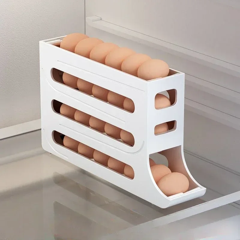 automatically replenishes eggs Refrigerator Egg Rack Space-saving,stackable,  with integrated storage for refrigerator doors.