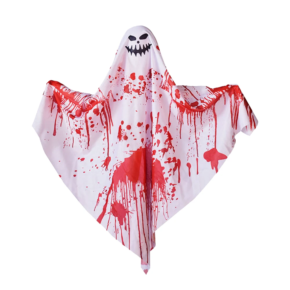 

Halloween Hanging Ghost Ornament with Blood Horror Ghost Pendant LED Light Atmosphere Prop Secret Room Party Decor