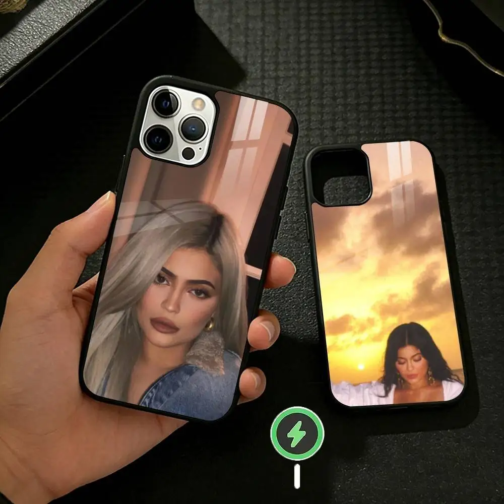 

Singer K-Kylie J-Jenner Phone Case For iPhone 17 16 15 14 13 12 Pro Max Plus for Mirror Wireless Magnetic Cover