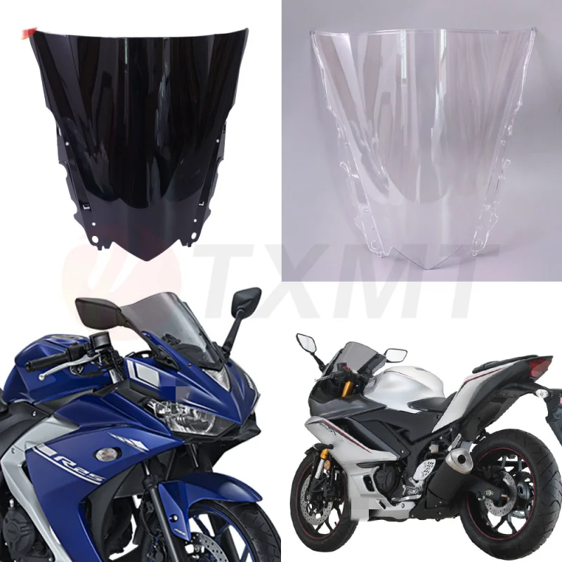 

STLF Motorcycle Windshield WindScreen Wind Deflector for YZF-R25 R3 2019 2020 2021 2022 2023