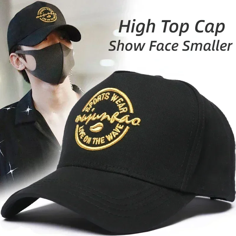 Baseball Cap for Men Big Head Plus Size High Top Structure Male Autumn Trucker Hat Embroidery Fashion Brand Design Sports Hat