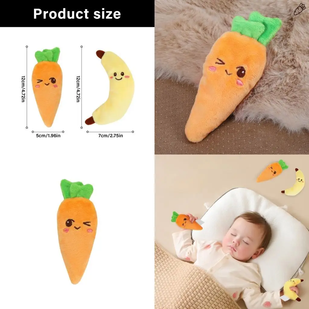 

Baby Handheld Soothing Rattle Toy For Startle Reflexing Reduction And Enhancing Sleep Comfort Toy With Cartoon Design A2UB
