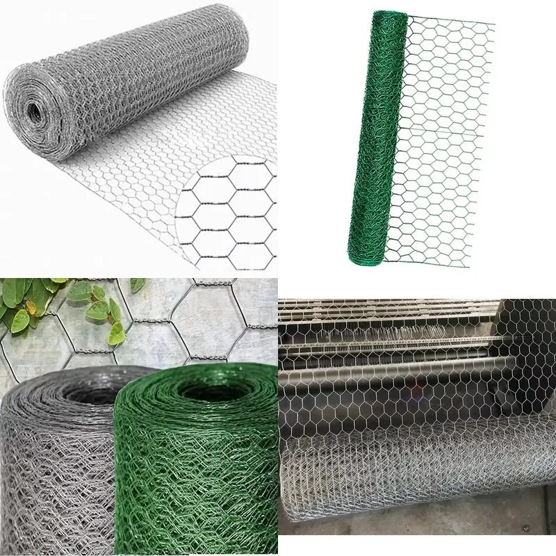 Bocn Triple Twist Galvanized PVC Coated 1/2 2 Hexagonal Braided Wire Mesh Chicken Cage Durable Q195/Q235 Medium Carbon Steel