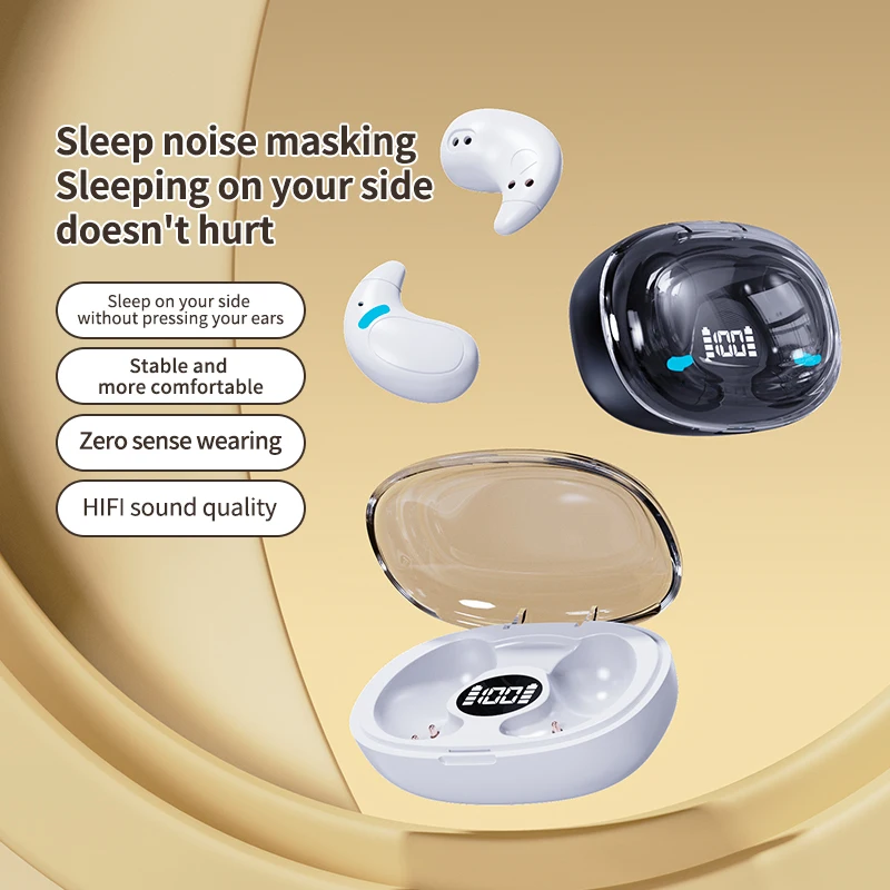 

Soleeanre Wireless Headphones Earphone Earbud Intelligent Sleep Headset With Microphones Supports all smartphone