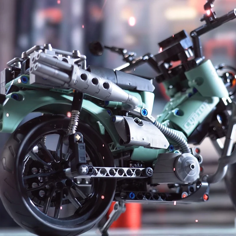 1:8 City Racing Motorcycle Building Bricks Sets MOC Motorbike Racer Technical Christmas Gifts for Kids Boys Children Blocks Toys