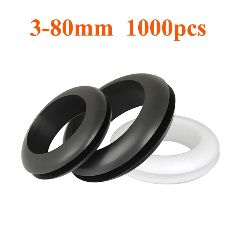 

White Black O Ring Rubber Grommet Seal Ring Oil Sealing Gasket for Protect Wire Cable Firewall Hole Protection Ring Shim Washer