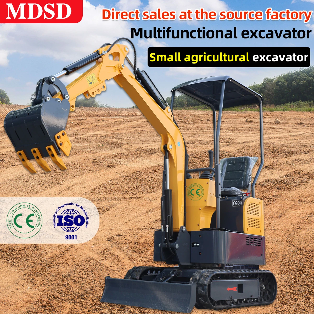 مبيعات المصنع مباشرة حفارة زاحفة صغيرة EPA EURO5 معدات البناء المدمجة آلة حفار زاحف صغيرة للحديقة