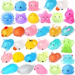 14/70pcs Mochi Squishies Kawaii Anima Squishy Toys For Kids Antistress Ball Squeeze Party Favors Stress Relief Toys For Birthday