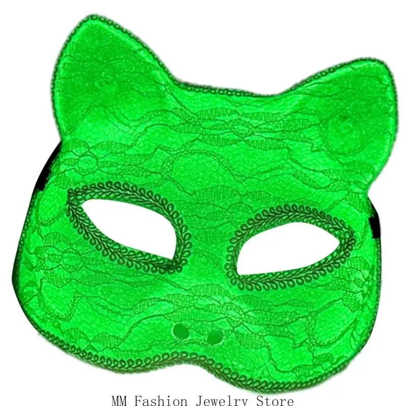 D0ub Night Light Half Face Mask Venetians Mask Lace Masquerade Mask Mask Night Lights Cats Mask Ball Party Mask Mask Mask Mask