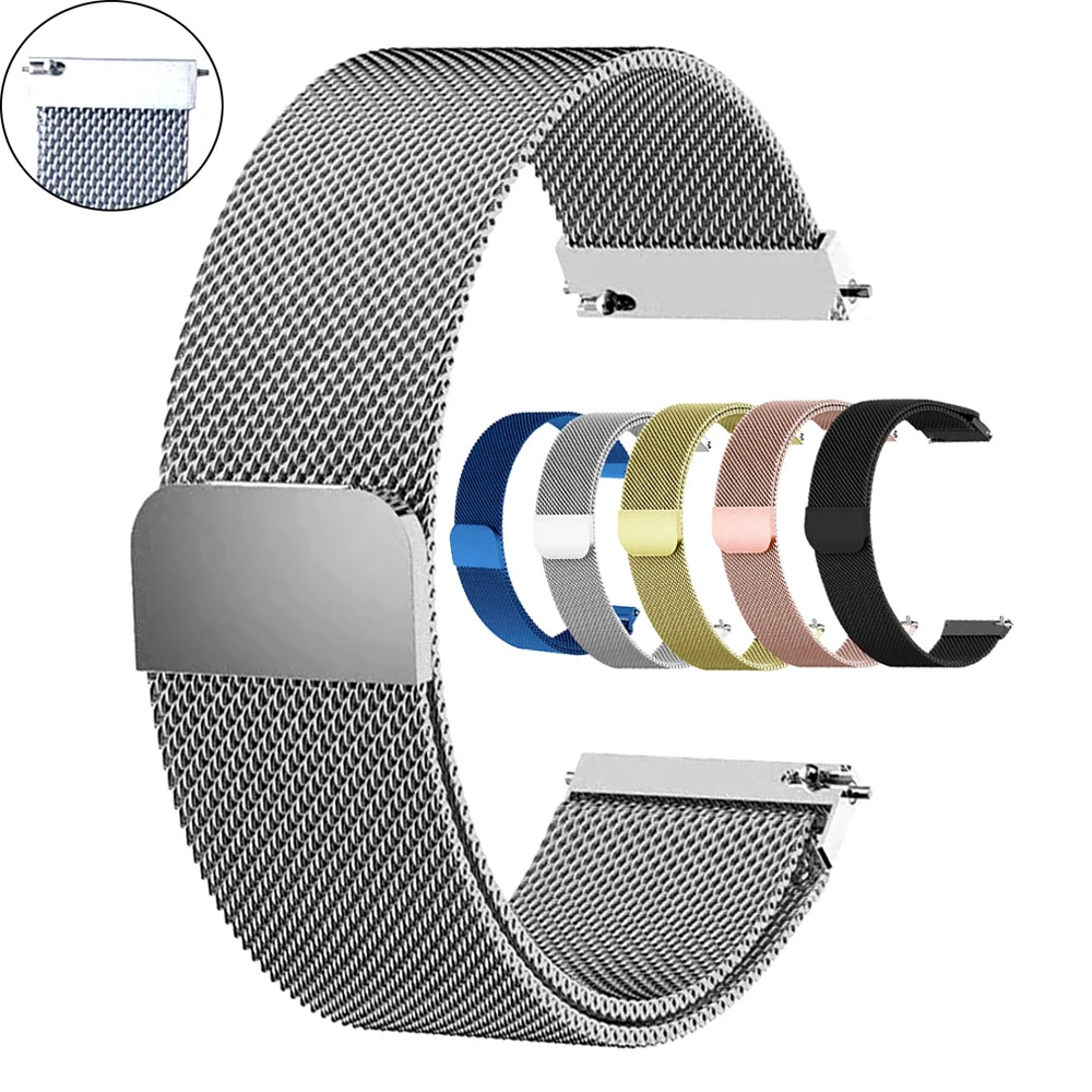 

Stainless Steel Magnetic Mesh Watch Strap 14mm 16mm 18mm 20mm 22mm Men Women Quick Release Universal Milanese Watchband Bracelet