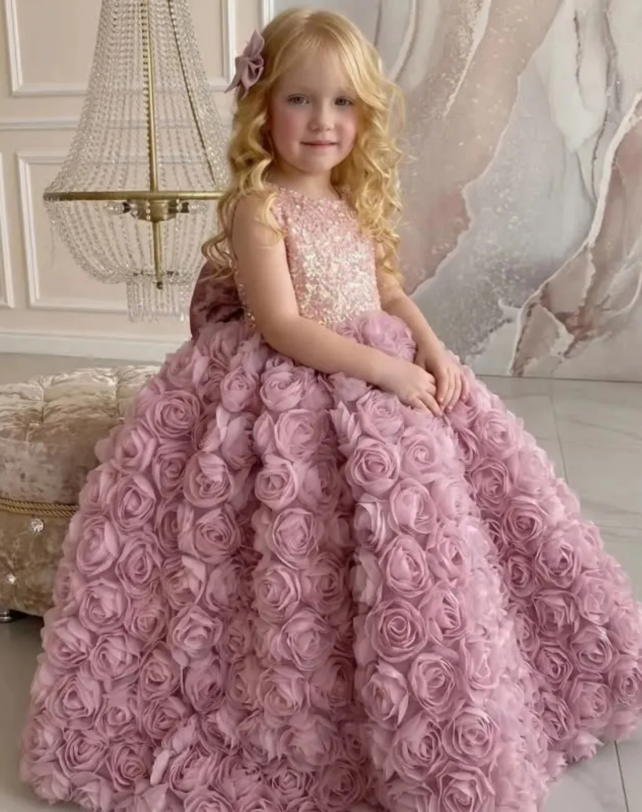 2026 New Girls Princess Dress Children Piano Performance Gown Kids Model Pageant Party Outfit Formal Celebration Elegant Clothes