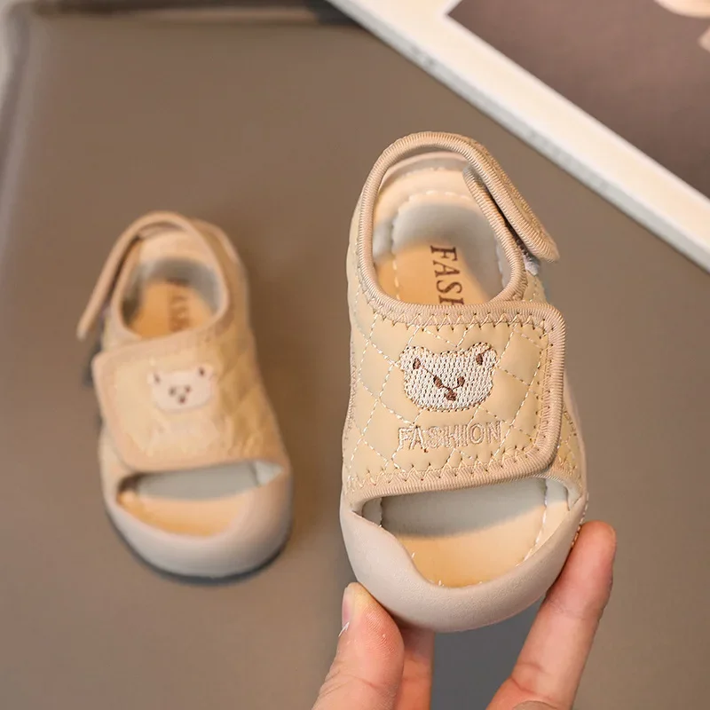 Cartoon Little Bear Child Sandals Summer Baby Walking Shoe Soft Sole Boy Sandals Garden Shoe Cute Girl Shoes Baby Shoe Sandalias