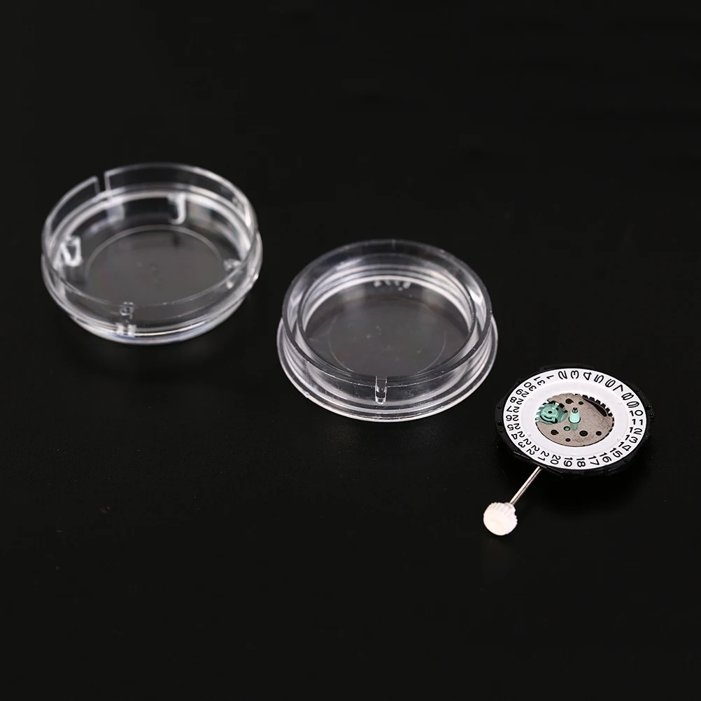 1pc 交換用クォーツラウンド時計ムーブメント日付表示時計修理ツールキット