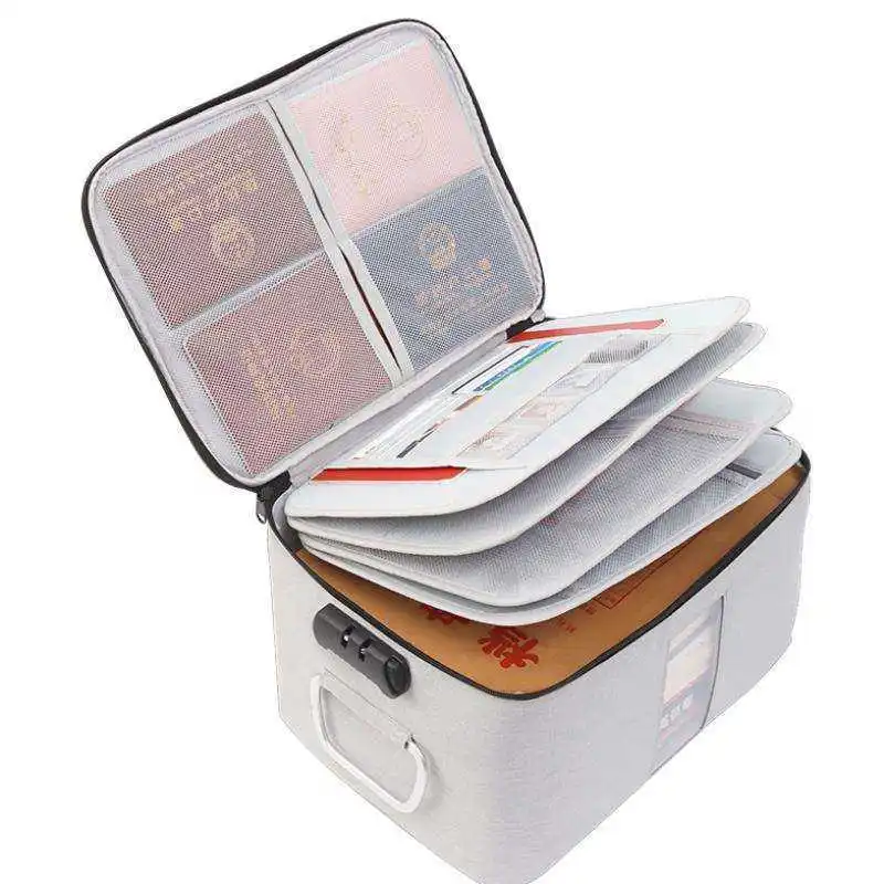 Large Capacity Document Storage Bag Box Waterproof Document Bag Organizer Papers Storage Pouch Travel File Bag
