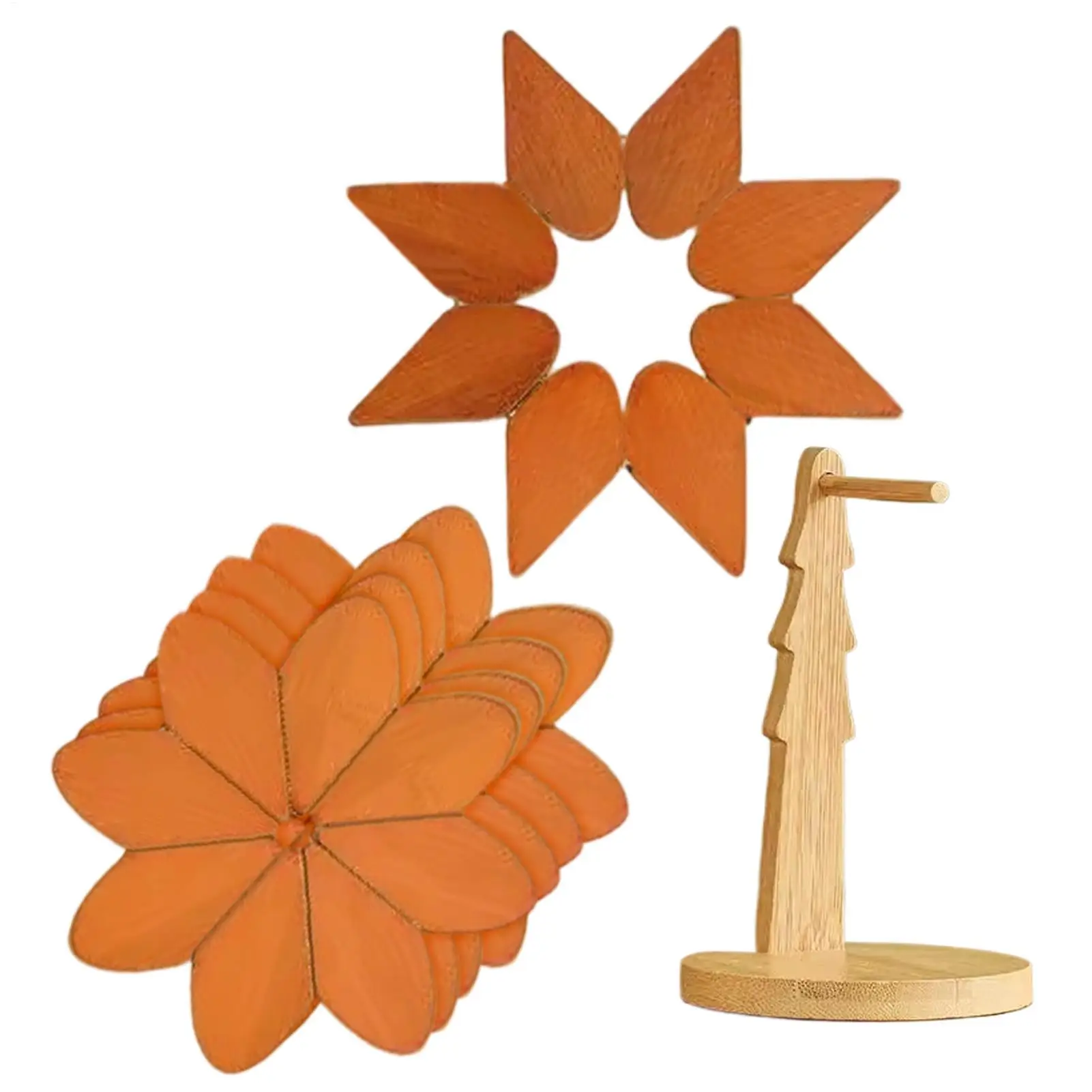 Trivet Set Windmill Non-Slip Pads Windmill Wooden Hot Pads For Kitchen For Kitchen Home Decor Table Desk Counter Bar Farmhouse