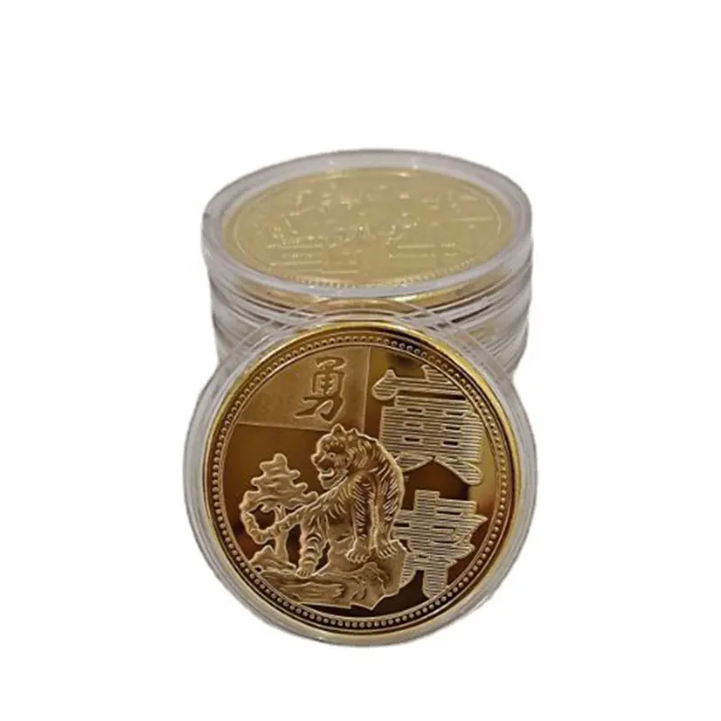 36Pcs Zodiac Coin 12 Zodiac Gold Coins Pig Dog Chicken Monkey Goat Snake Horse Dragon Tiger Rabbit Chinese Zodiac Coins