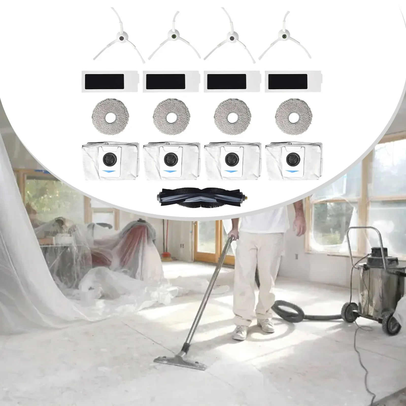 

Высококачественные запасные части для чистящих средств, аксессуары для пылесоса, тканевая швабра, роликовая щетка, боковые щетки, мешки для пыли, изысканные для DLX53