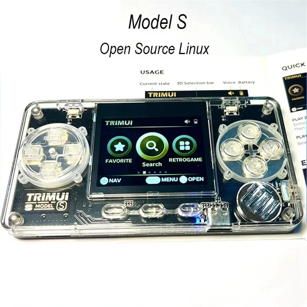 SLQZT  Model S Handheld Game Machine 2 Inch Ips Screen Mini Extremely Compact Nostalgic Handheld Card Machine(Silver)