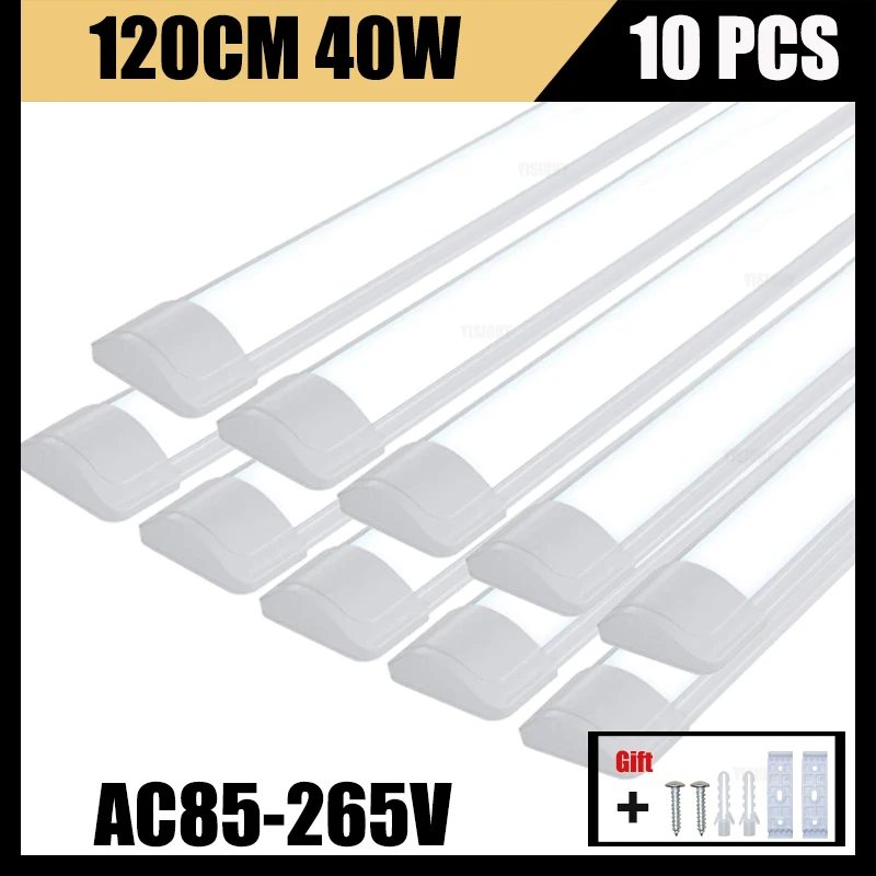 40W AC85-265V 120CM 4FT LED buisverlichting 110V 220V 3000K 4000K 6000K LED lamp buis balk geen flikkering buisverlichting 1200mm buisverlichting