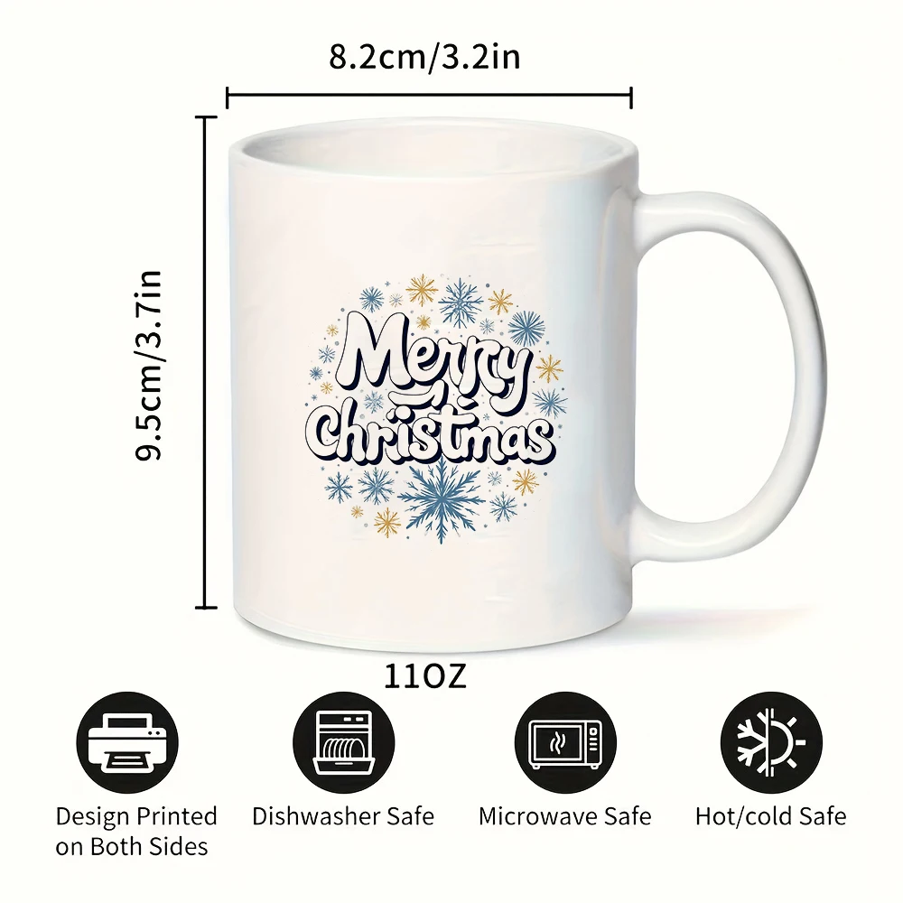 كوب سعة 11 أونصة + كوب ندفة الثلج الكرتوني + هدية مكتوبة بخط اليد لعيد الميلاد المجيد - كوب للأطفال كوب قهوة للمكتب العائلي #3