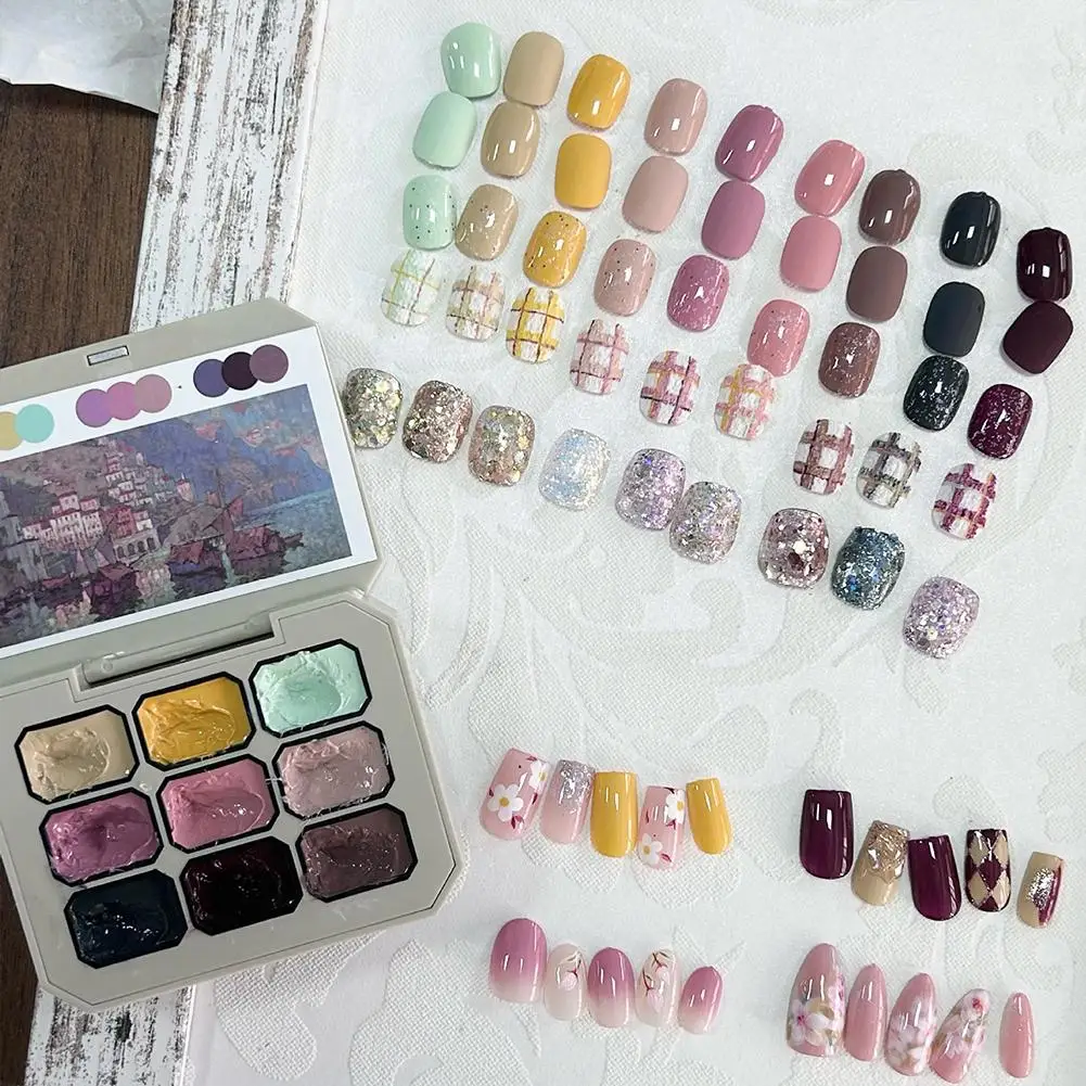 Żel do paznokci w 9 kolorach, w pełnej puszkowej formie, kremowy lakier do paznokci, żel do malowania, lakier UV LED DIY, lakier do paznokci do zdobienia paznokci dla kobiet N3E6, 2025