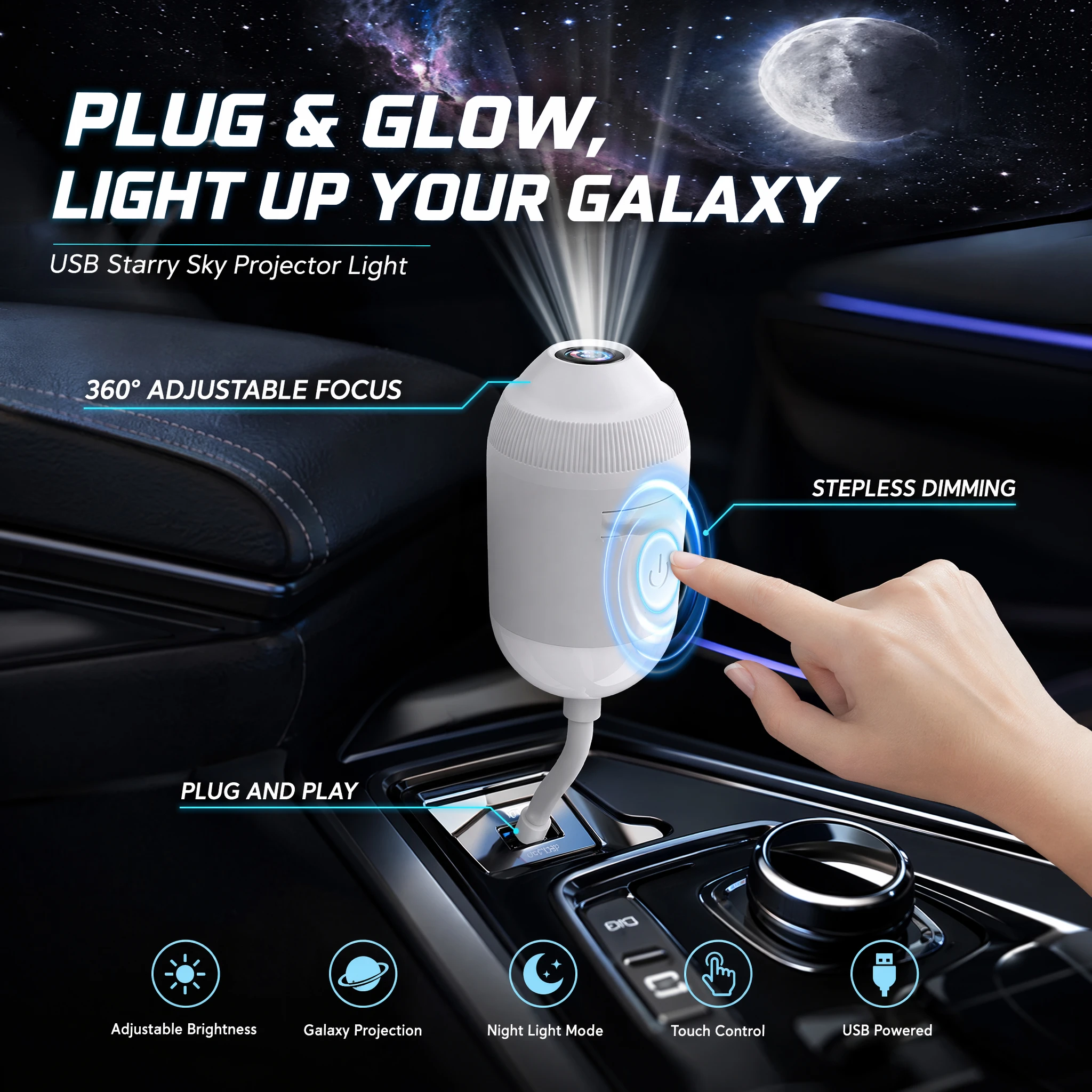 USB Yıldız Projektör Lambası 2 - Star Projector Night incelemesi ve fiyatı