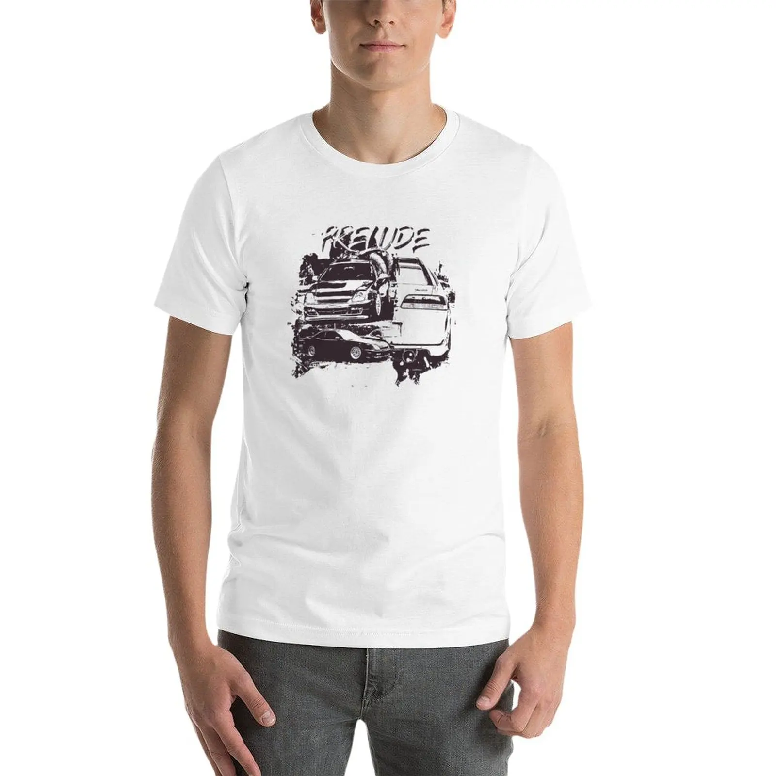 New Prelude Manga Style T-Shirt new edition t shirt boys animal print shirt cute clothes fitted t shirts for men