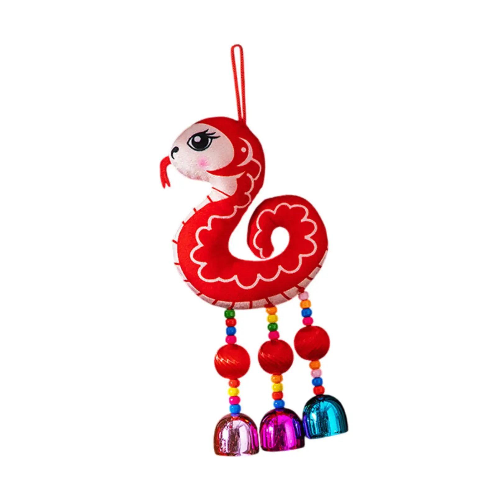 2025 Chinese Lunar New Year Ornament Spring Festival Decoration Bell Pendant Good Luck Charm for Holiday Porch Wall Office Shop