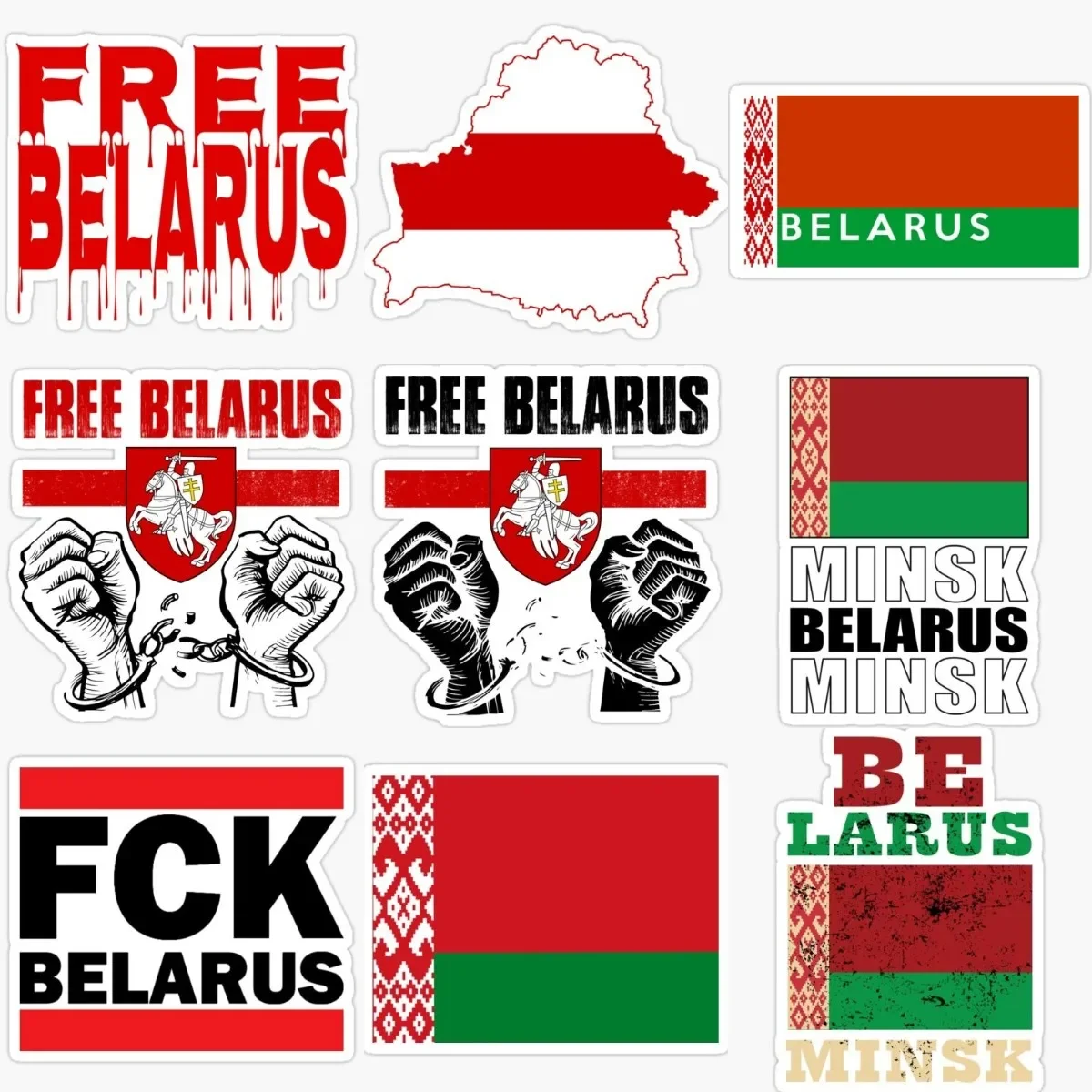 

BY Free Belarus Flag Map Creative PVC Waterproof Stickers for Decorate Car Motorcycle Laptop Camper Van Bicycle Wall Off-road