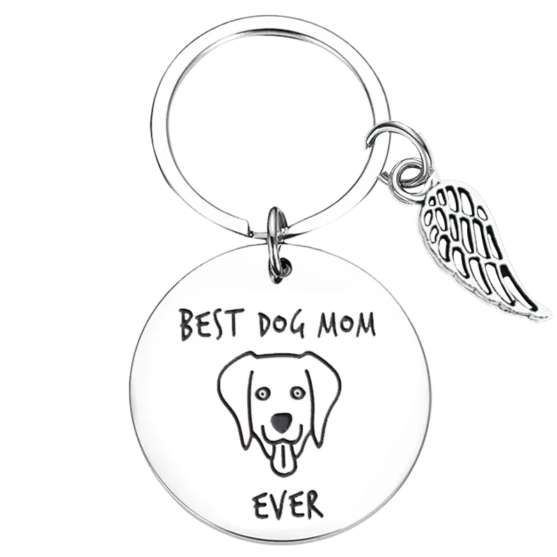 

Best Dog Mom Ever Keychain Pendant Dog Mother Key Chains Mother's Day Gift