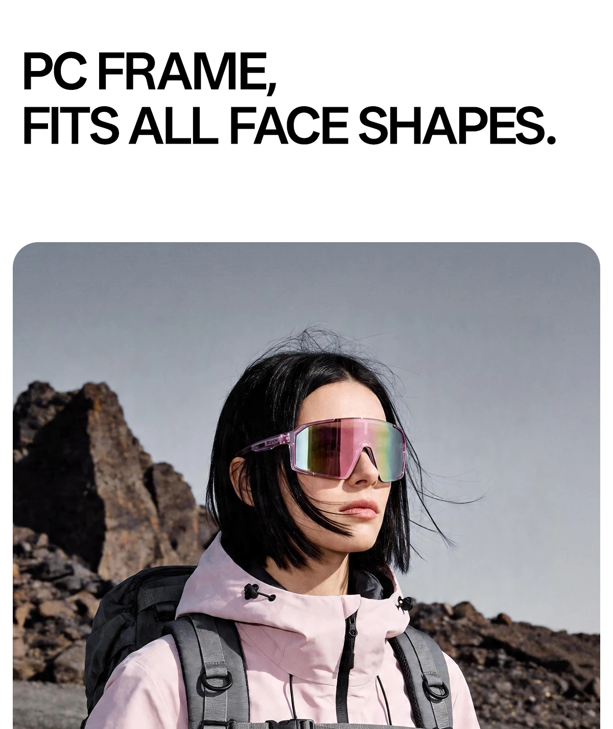 SCVCN Modische Sonnenbrille für Herren, Fahrradbrille, UV400, Damen-Fahrbrille, MTB, Fahrrad, Sportbrille, Laufsonnenbrille, Damen – Detail 16