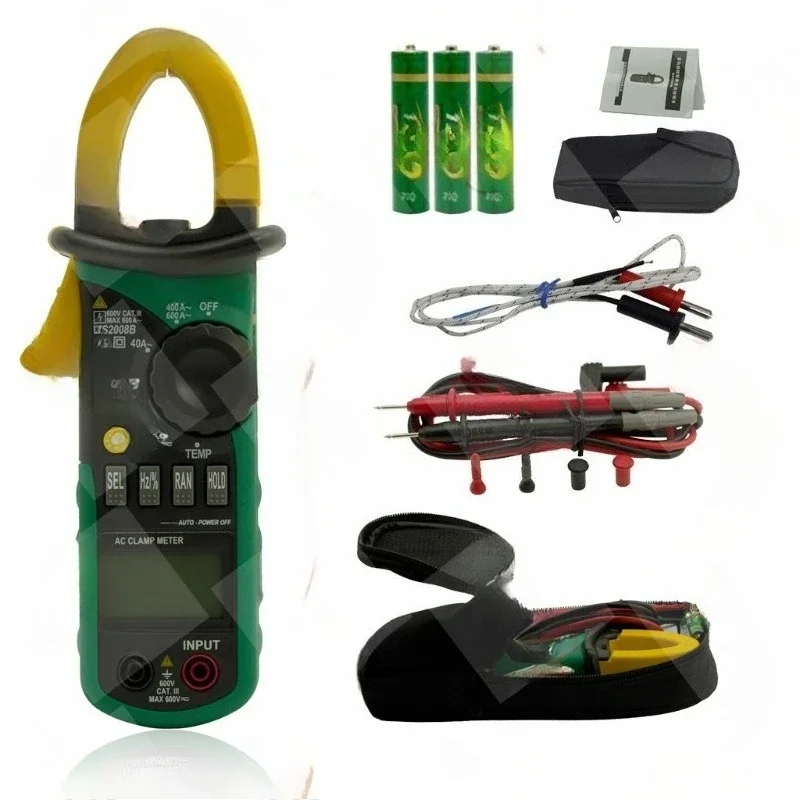 Automatic Range Temperature Capacitive Digital Clamp Ammeter Multimeter