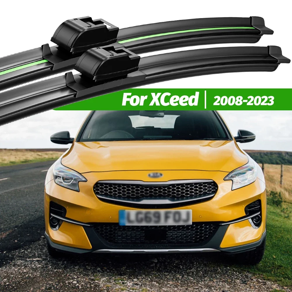 

For Kia XCeed 2008-2023 2pcs Front Windshield Wiper Blades 2009 2010 2013 2015 2017 2019 2020 2022 Windscreen Window Accessories