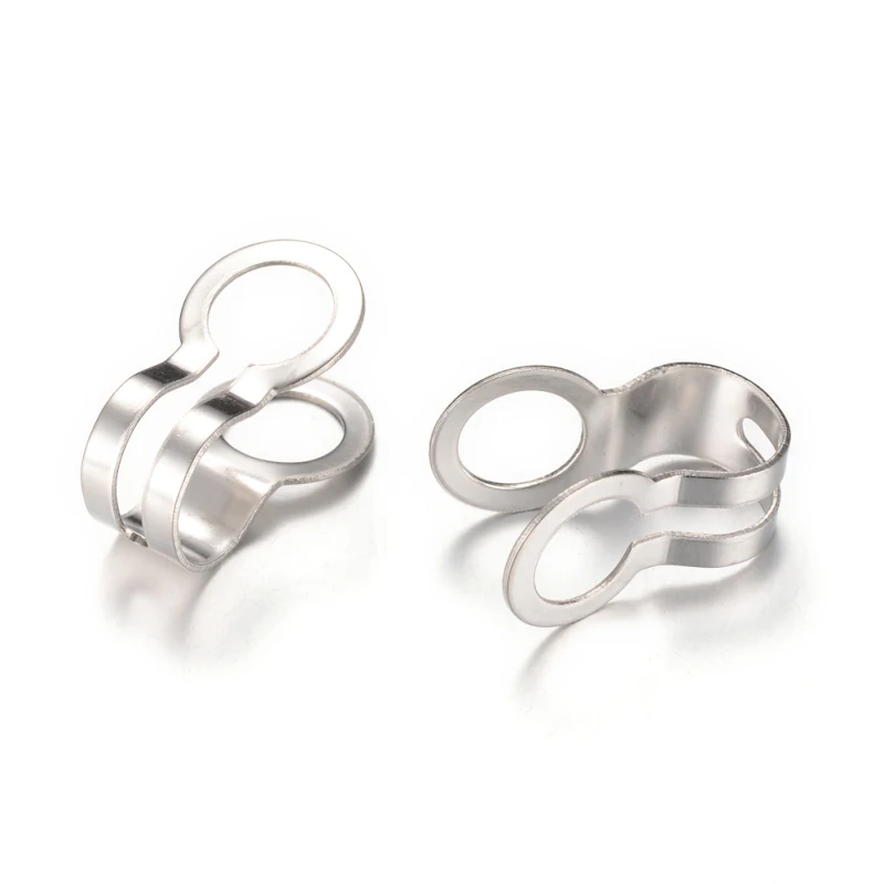 20-50PC  304 Stainless Steel Ball Chain Connectors Pull Loop Double Ring Style Link Loop Connection for Craft and Jewelry Making