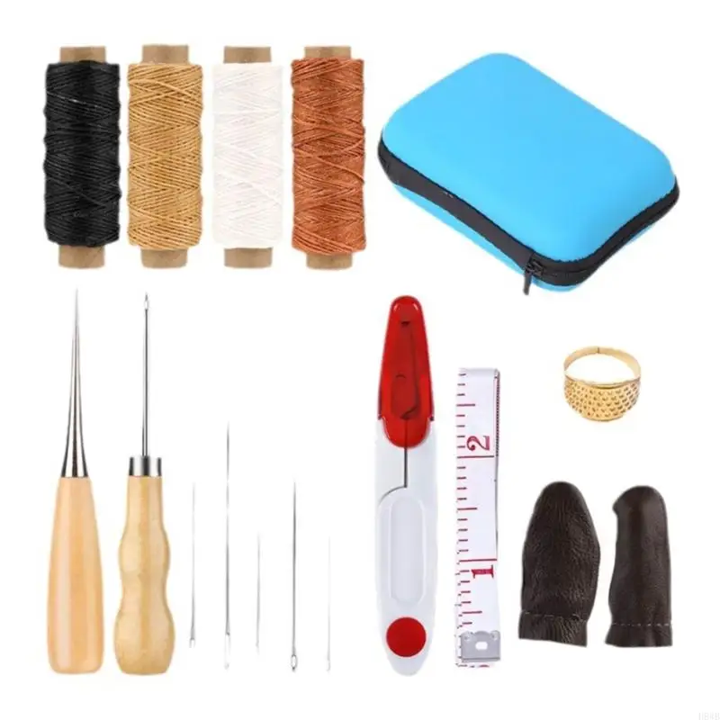 H8WB Leatherworking Tool Collection Fabric Storage for Professional Crafting