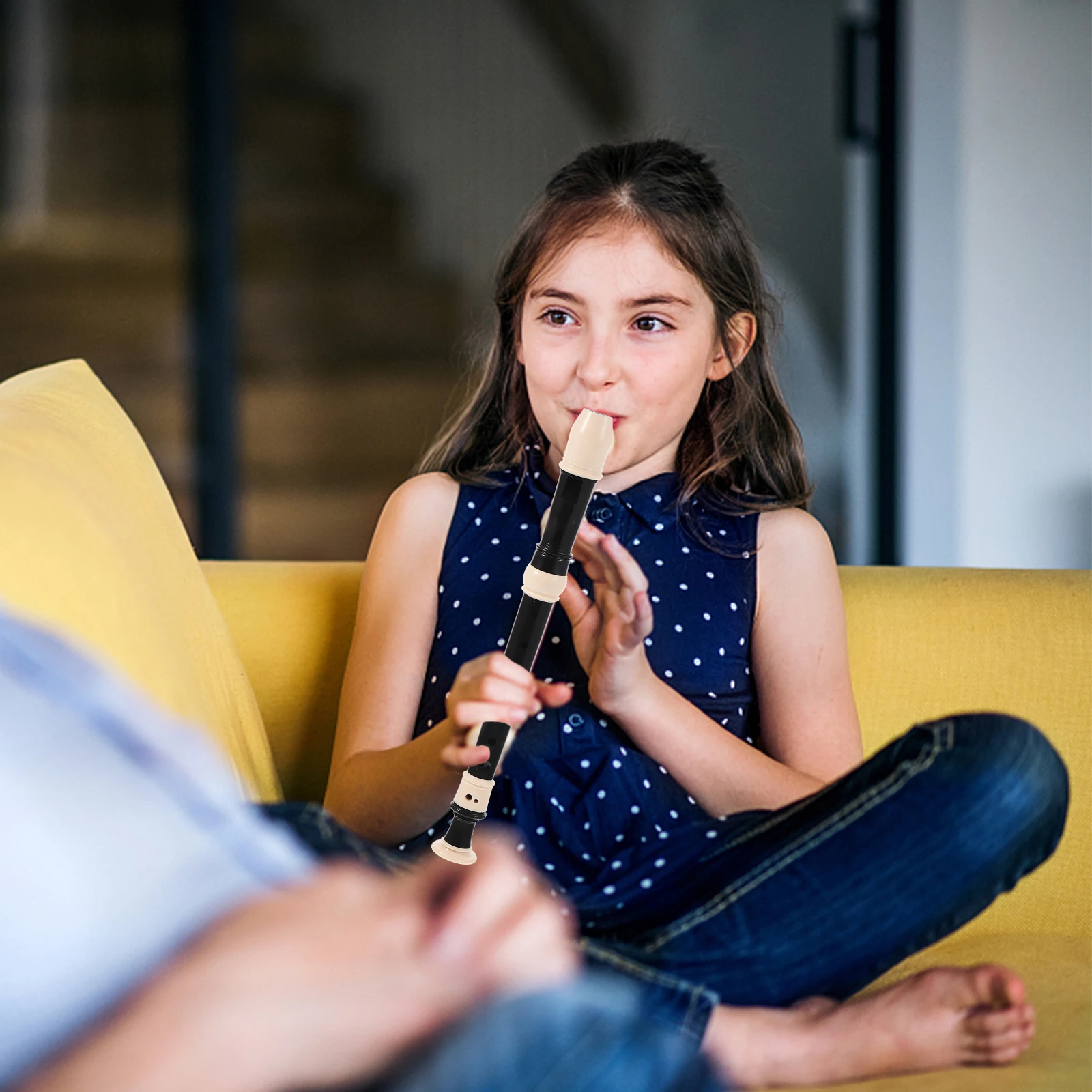 

1 Set High Pitch Clarinet Soprano Recorder Resin Beginner 8-Hole Wind Instrument For Kids Students Practice Durable Easy Clean