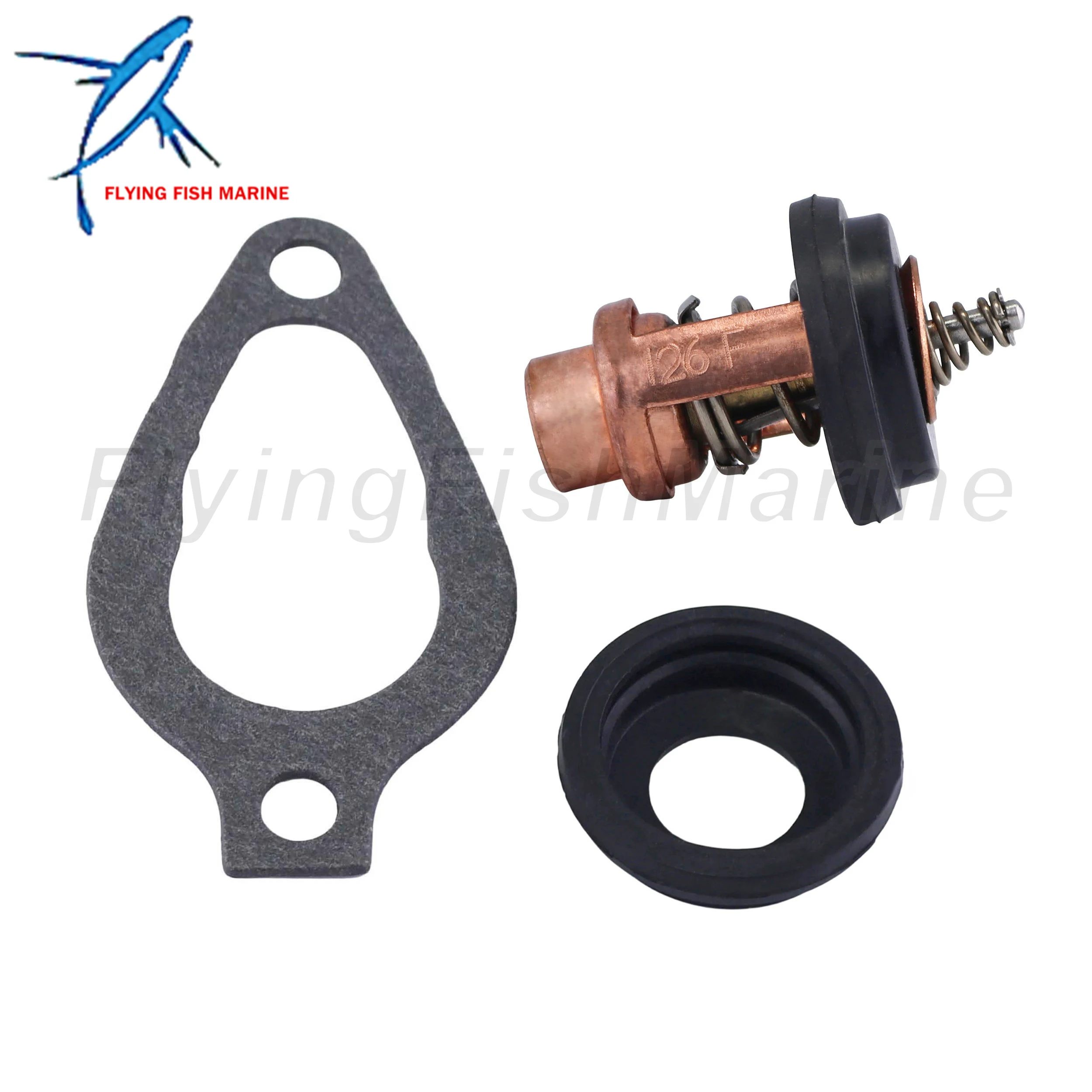 Outboard Motor 804540 8M0228409 18-3638 Thermostat for Mercury Marine Outboard 2 2.5 3.5 4 5 6 25 30 HP, 3H6010300M for Nissan T view 3