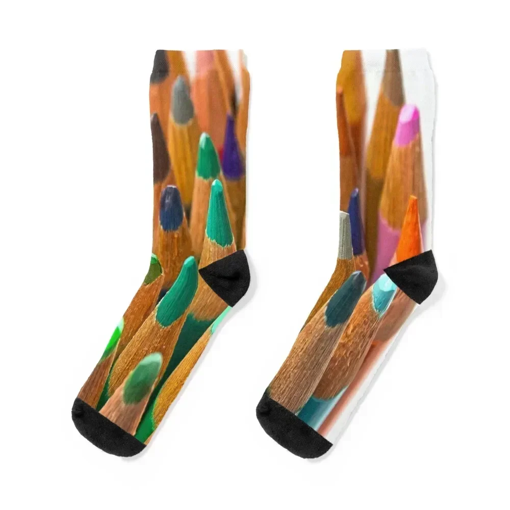 

Sharpened Colored Pencil Tips Socks christmas gift japanese fashion snow basketball Socks Men Women's