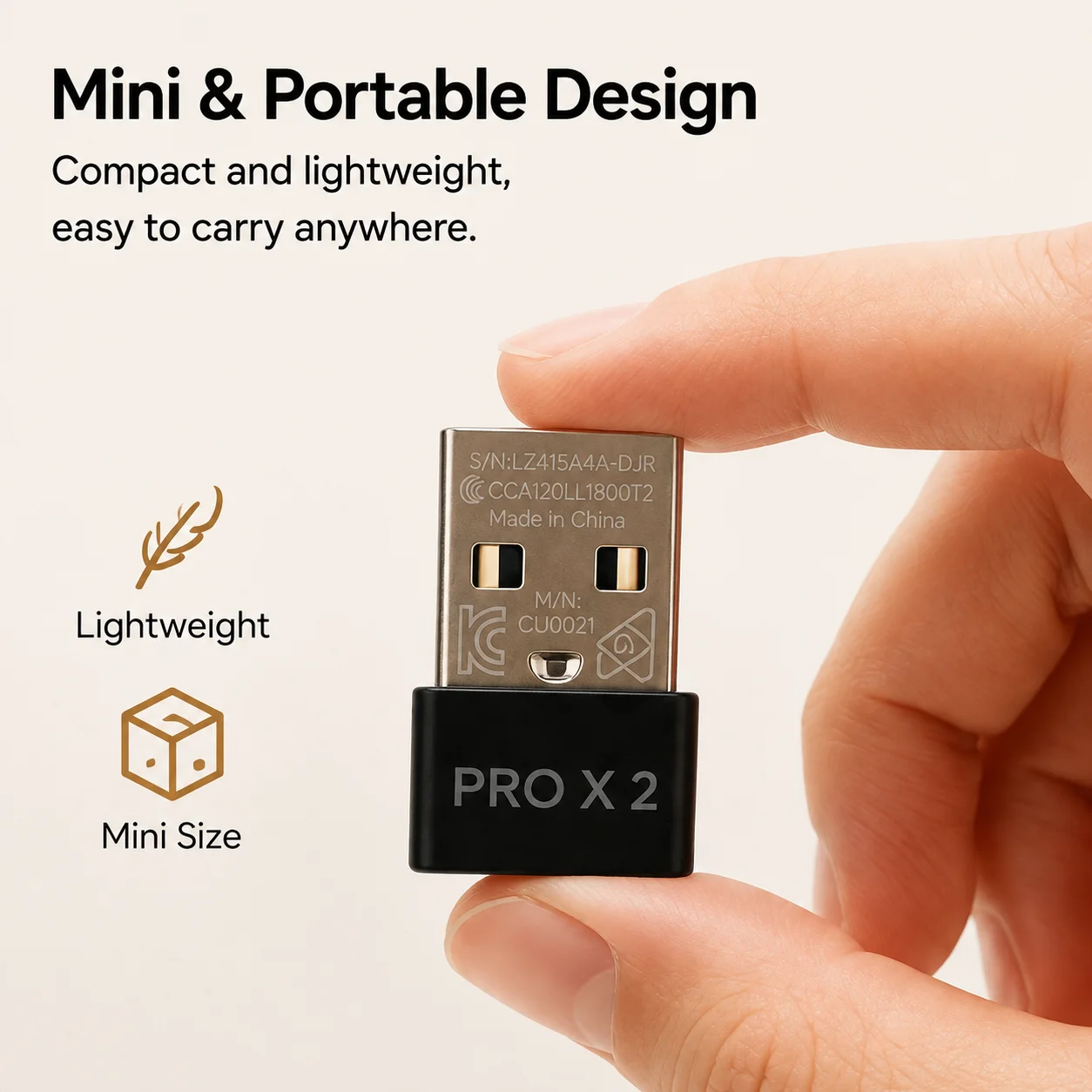 USB Receiver For Logitech G PRO X SUPERLIGHT 2 Mouse – 1K / 8K 8000Hz Hyper-Polling Rate Wireless Dongle Adapter view 6