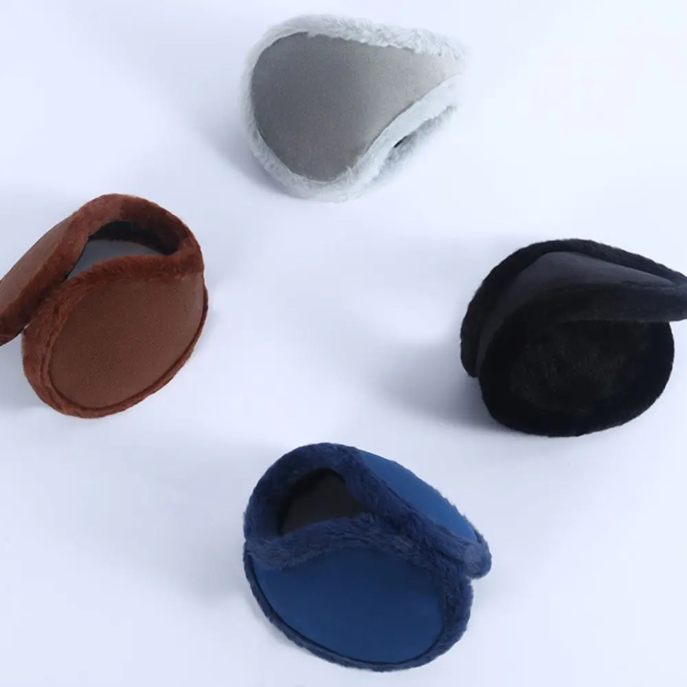 Portable Thicken Warm Ear Muffs Windproof Soft Cozy Ear Covers Velvet Fleece Ear Protectors for Men Women