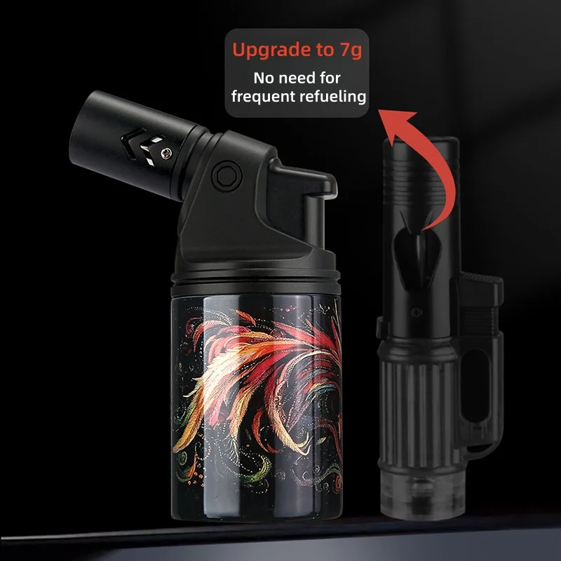 

Multi Functional Windproof Direct Blue Flame Inflatable Lighter Cigar Moxibustion Outdoor Spray Gun Cigar Customer Smart Choice