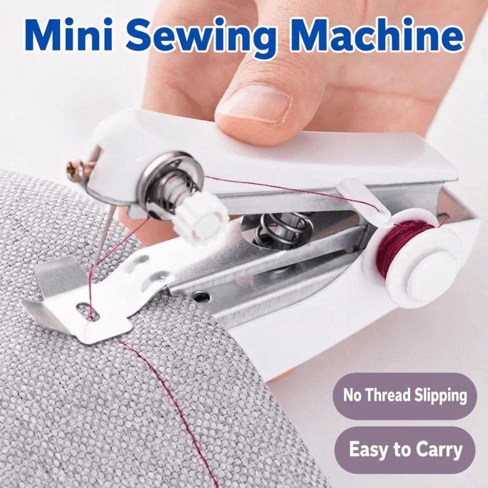 Needlework Accessories Lightweight Sewing Machine Small Handy Sewing Tools portable Cordless Needlework Tools for Beginner