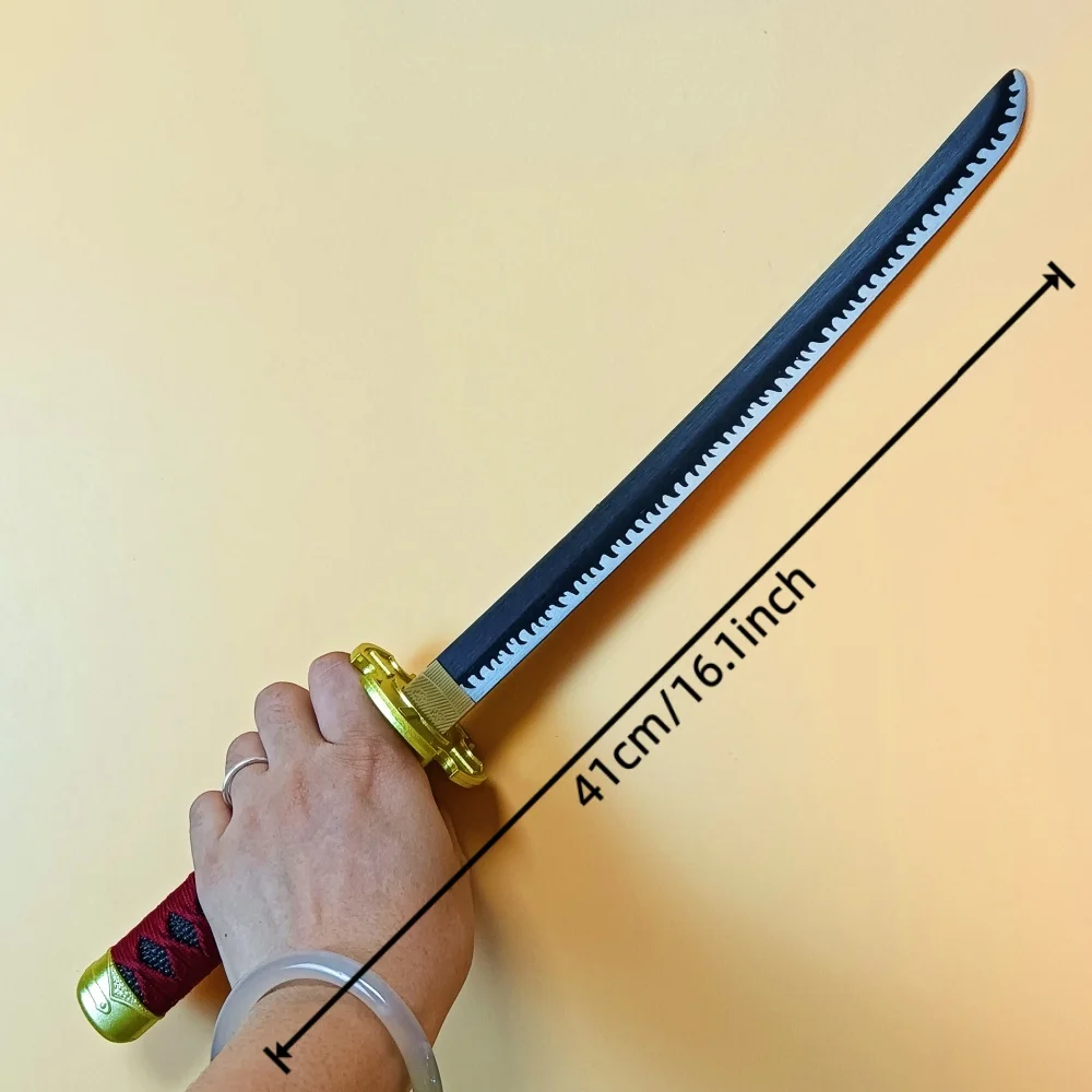16 بوصة رورونوا زورو كاتانا الأصلي الساموراي صابر أنيمي تأثيري الدعامة السيف الحقيقي كاتانا النينجا شفرة السيف سكين لعبة غير حادة هدية #4
