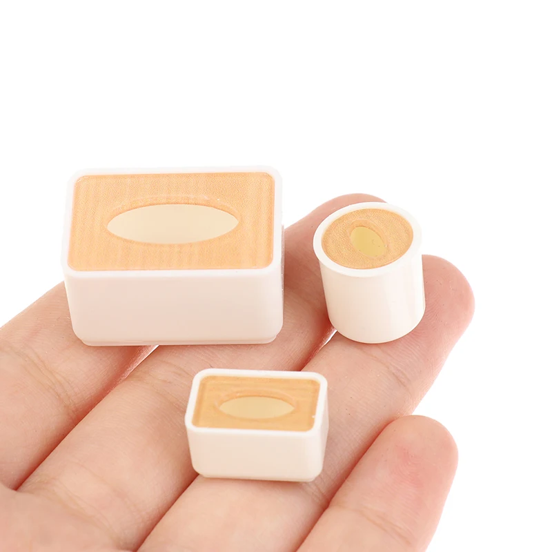 1/12 Dollhouse Miniature Accessories Mini Tissue box Simulation Furniture Toy