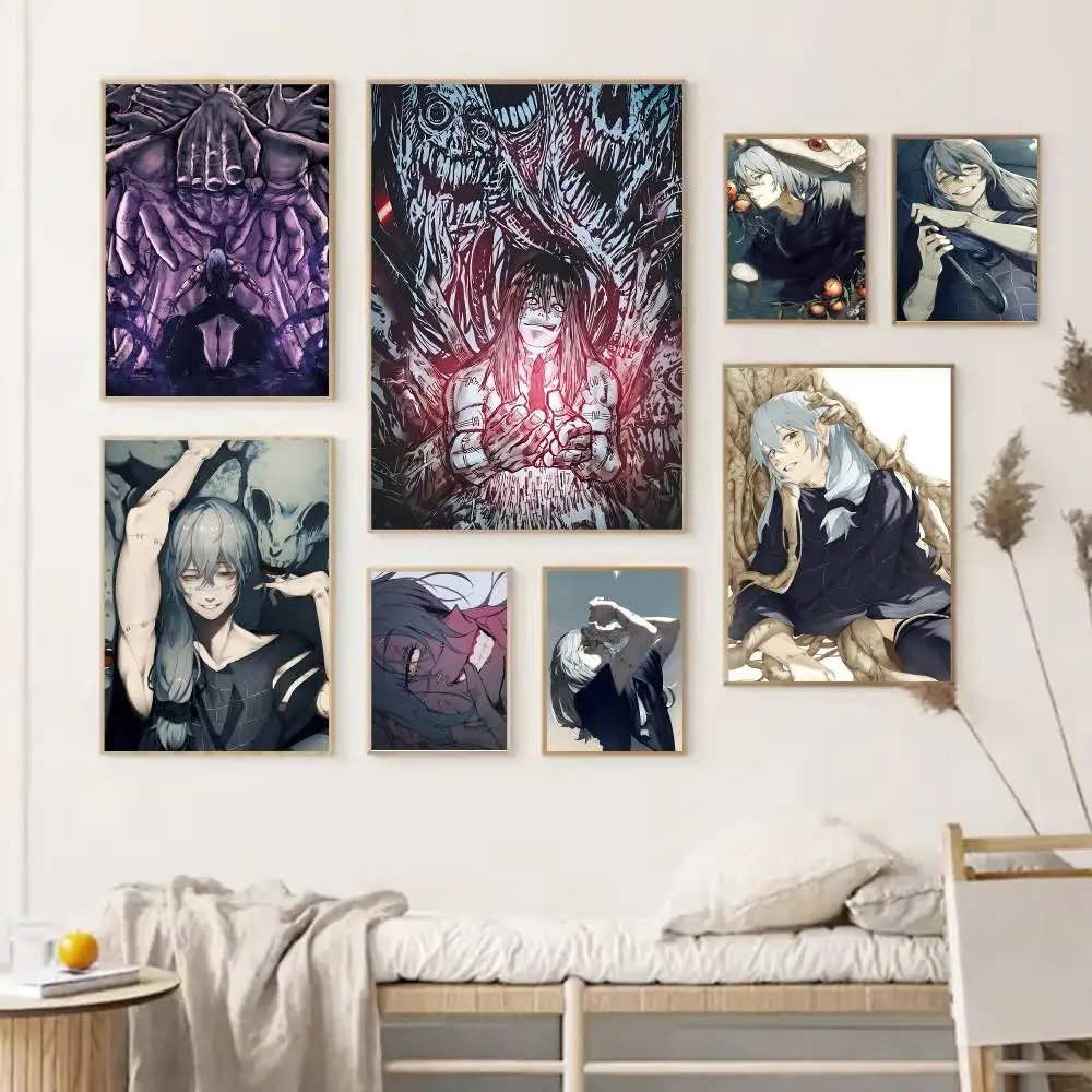 Anime J-Jujutsu K-Kaisen Mahito Posters HD Print Vintage Wall Art Decor for Home Study Room