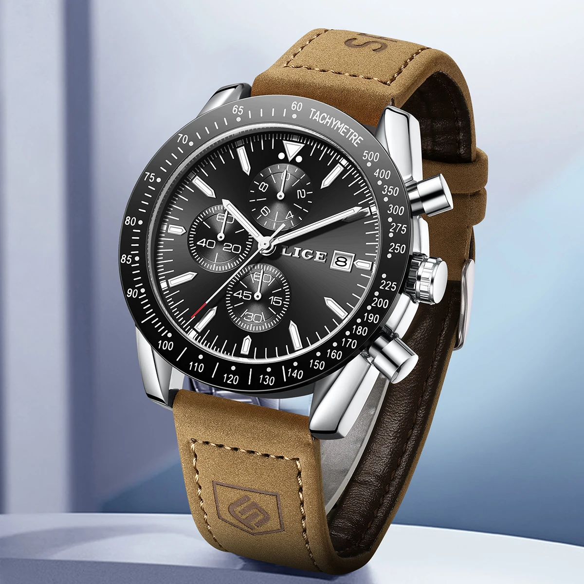 

Мужские часы LIGE, брендовые роскошные часы с силиконовым ремешком, водонепроницаемые спортивные кварцевые часы с хронографом, военные часы для мужчин, часы Relogio Masculino