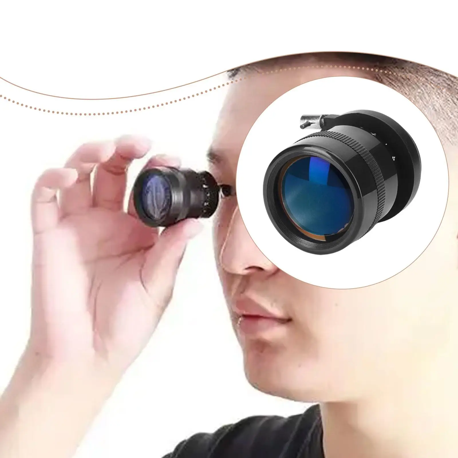 Monocular Telescope Adjustable Eyeglass Mount Compact Pocket Scope High Performance Portable for Outdoor Exploration and Reading