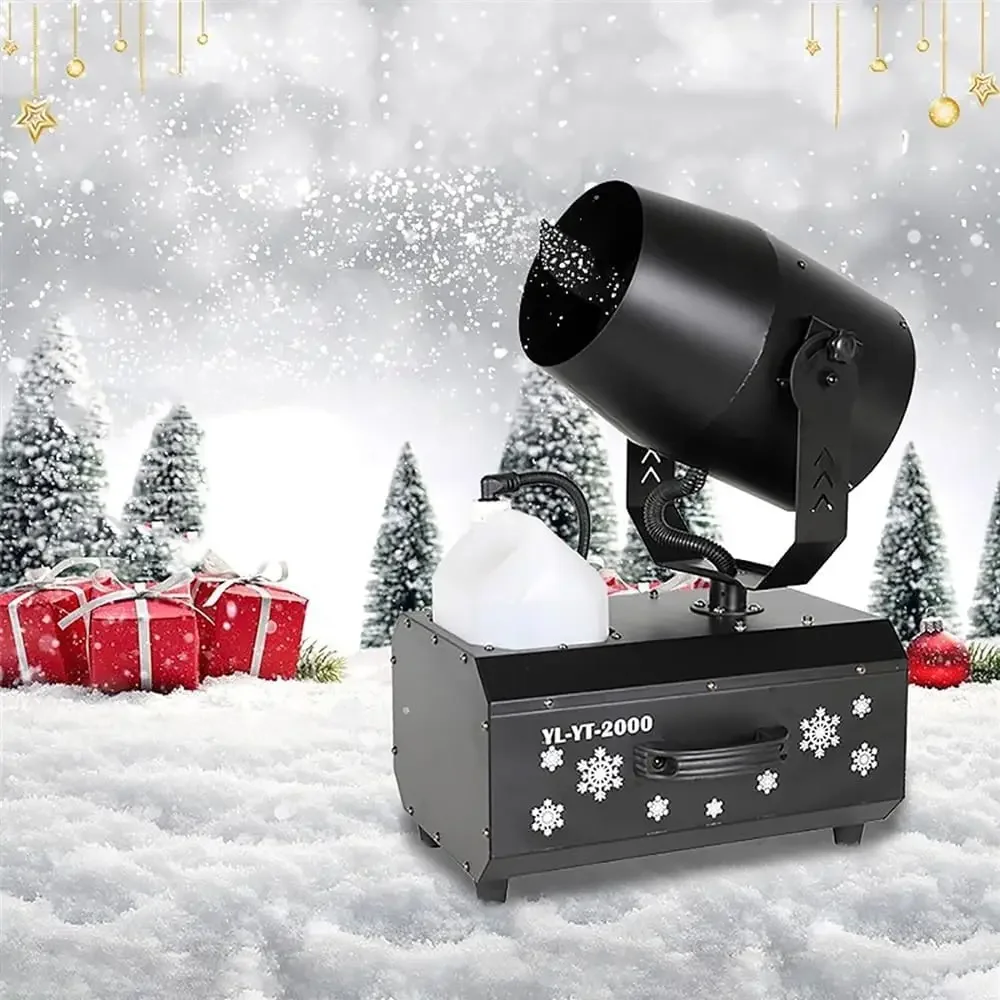 

Topflashstar 2000W Moving Head Snow Maker Snowflake Machine Remote Control For Party Event Stage Christmas Outdoor Snow Machine