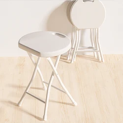 Portable household plastic folding stool Simple small stool Outdoor high stool Thickened round stool Dormitory chair Stool